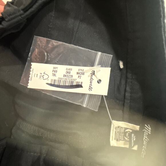 NWT Madewell The Petite Harlow Wide Leg Pant Trouser in True Black Casual 2P - Picture 7 of 9